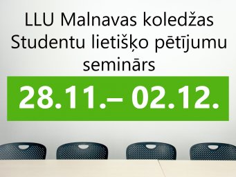 Studentu lietišķo pētījumu seminārs!